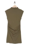 Melrose And Market Ruched Knit Minidress In Olive Kalamata