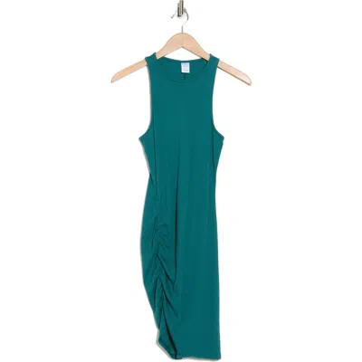 Melrose And Market Ruched Racerback Dress In Green Berry