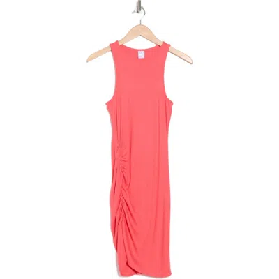 Melrose And Market Ruched Racerback Dress In Pink Paradise