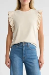 Melrose And Market Ruffle Cap Sleeve Top In White
