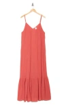 Melrose And Market Ruffle Hem Gauze Maxi Slipdress