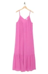 Melrose And Market Ruffle Hem Gauze Maxi Slipdress