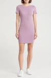 Melrose And Market Short Sleeve Crewneck Mini Dress In Pink