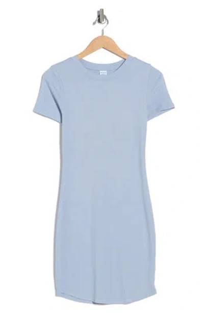 Melrose And Market Short Sleeve Crewneck Mini Dress In Blue