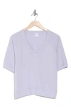 Melrose And Market Short Sleeve Sweatshirt In Purple Languid