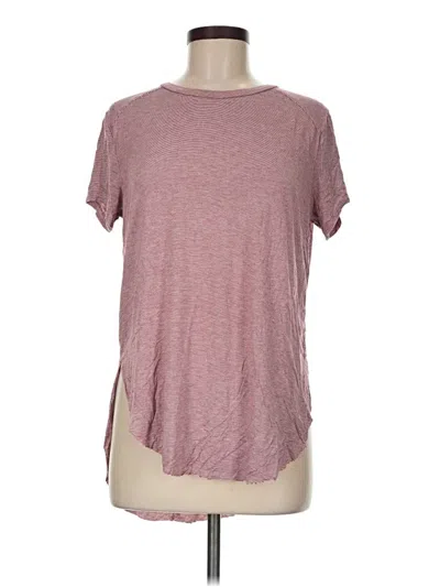 Pre-owned Melrose And Market Short Sleeve T-shirt In Burgundy