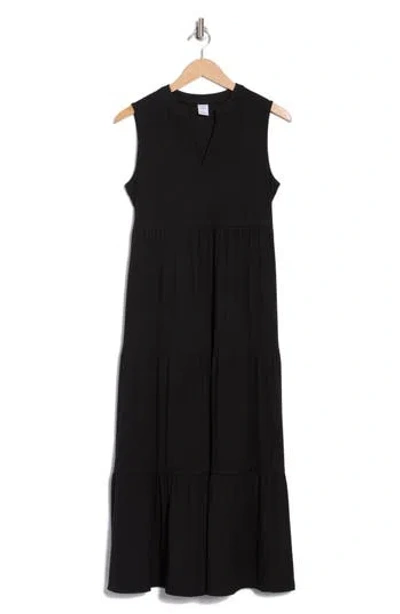 Melrose And Market Sleeveless Tiered Maxi Dress In Black