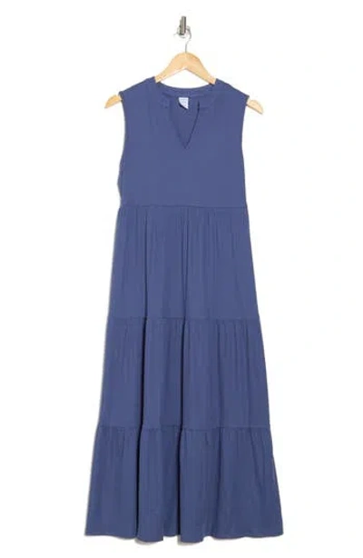Melrose And Market Sleeveless Tiered Maxi Dress In Blue Indigo