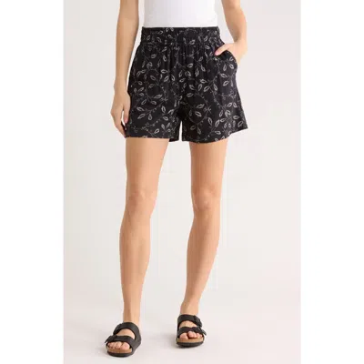 Melrose And Market Slub Knit Pull On Shorts In Multi