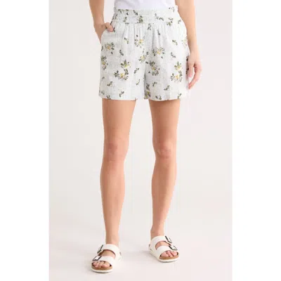 Melrose And Market Slub Knit Pull On Shorts In Multi