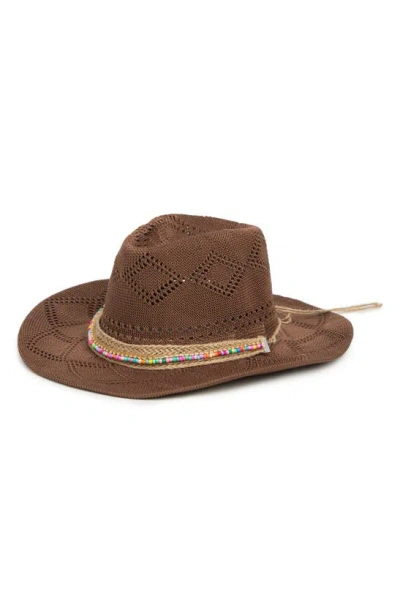 Melrose And Market Straw Panama Hat In Brown