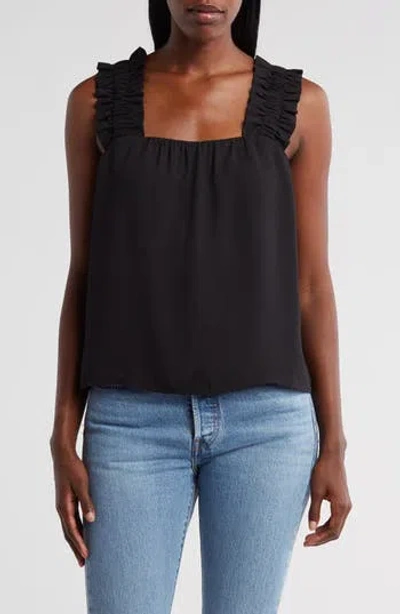 Melrose And Market Stretch Strap Tank In Black