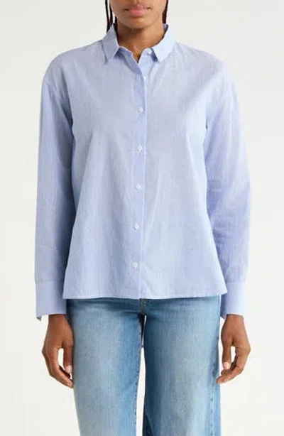 Melrose And Market Stripe Button-up Shirt In Blue