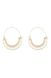 Melrose And Market Sunray Hoop Earrings In Goldtone/enamel