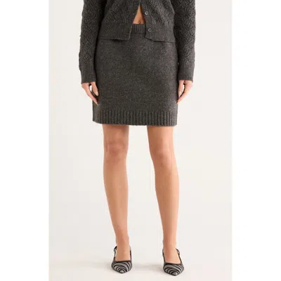 Melrose And Market Sweater Mini Skirt In Gray