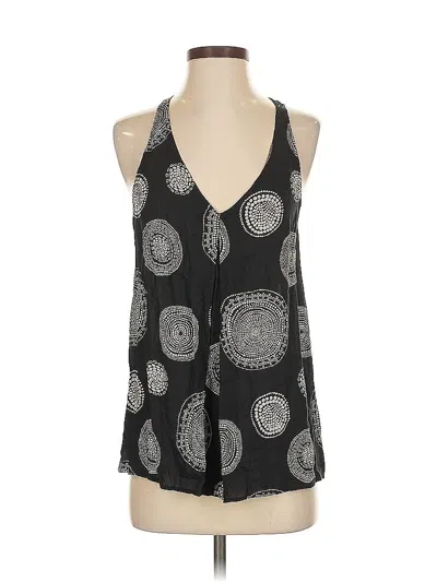 Pre-owned Melrose And Market Tank Top Black Halter Neckline Tops