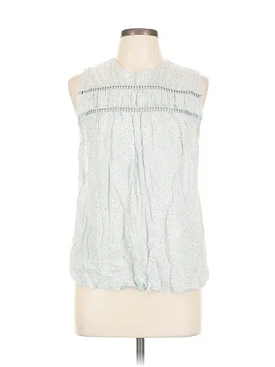 Pre-owned Melrose And Market Tank Top Blue Halter Neckline Tops