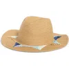 Melrose And Market Triangle Straw Panama Hat In Brown