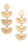 MELROSE AND MARKET TRIPLE CRESCENT DROP EARRINGS