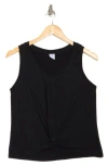 Melrose And Market Twist Front Tank Top In Black