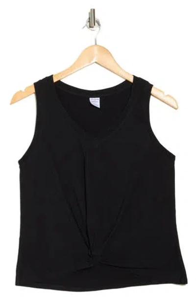 Melrose And Market Twist Front Tank Top In Black