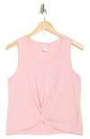 Melrose And Market Twist Front Tank Top In Pink Coral
