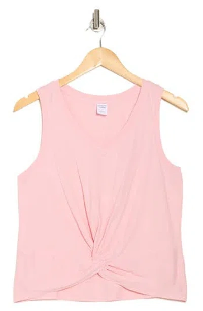 Melrose And Market Twist Front Tank Top In Pink Coral