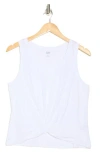 Melrose And Market Twist Front Tank Top In White