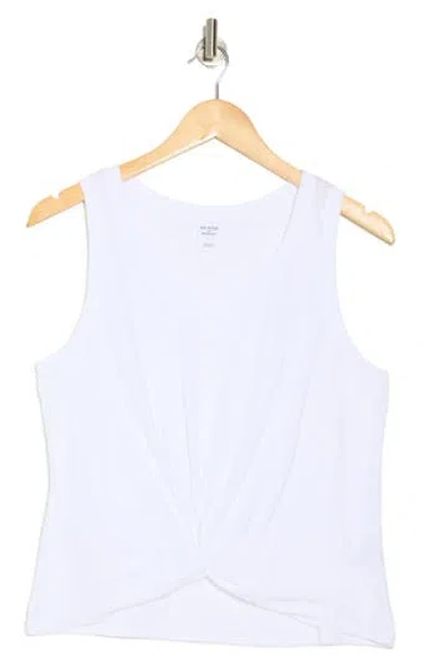 Melrose And Market Twist Front Tank Top In White