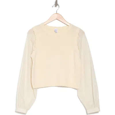 Melrose And Market Twofer Sweater In Ivory Dove