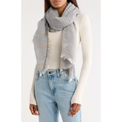 Melrose And Market Two-tone Stripe Textured Scarf In Blue