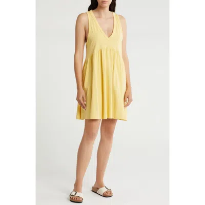 Melrose And Market V-neck Tank Dress In Yellow Raffia