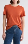 Melrose And Market Washed Cotton Crewneck T-shirt In Blue