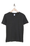 Melrose And Market Washed Cotton Crewneck T-shirt In Black Jet