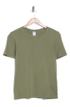 Melrose And Market Washed Cotton Crewneck T-shirt In Olive Acorn