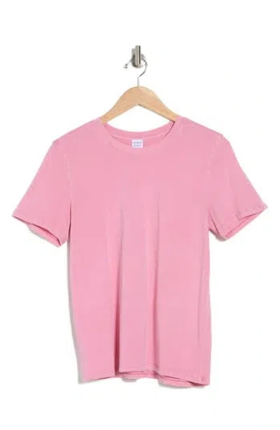 Melrose And Market Washed Cotton Crewneck T-shirt In Pink Prince