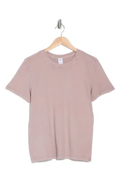 Melrose And Market Washed Cotton Crewneck T-shirt In Purple Shade