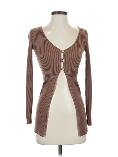 Pre-owned Melrose Cardigan Sweater In Brown