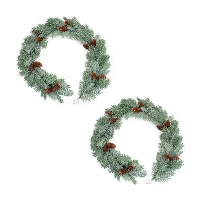 Melrose International 5' Pine Garland In Brown;green