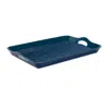 Melrose International Abstract Geometric Print Tray 17"l - Blue