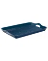 Melrose International Abstract Geometric Print Tray In Blue