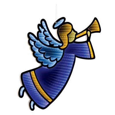 Melrose International Angel With Horn Ekkolight 24.5"h - Blue, Yellow