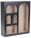 Melrose International Arched Wood Wall Shelf In Black