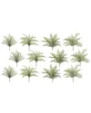 Melrose International Assorted Fern Foliage Bush (set Of 12) In Green