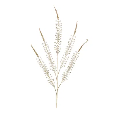 Melrose International Beaded Fern Spray (set Of 2) - Gold