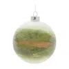 Melrose International Beaded Glass Ball Ornament (set Of 6) - Green, Gold