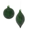 Melrose International Set Of 6 Beaded Glass Ornament
