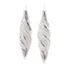 Melrose International Beaded Glass Swirl Ornament (set Of 6) - Silver, White
