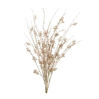 Melrose International Beaded Iced Berry Spray (set Of 2) - Gold