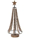 Melrose International Beaded Wood Holiday Tree In Brown